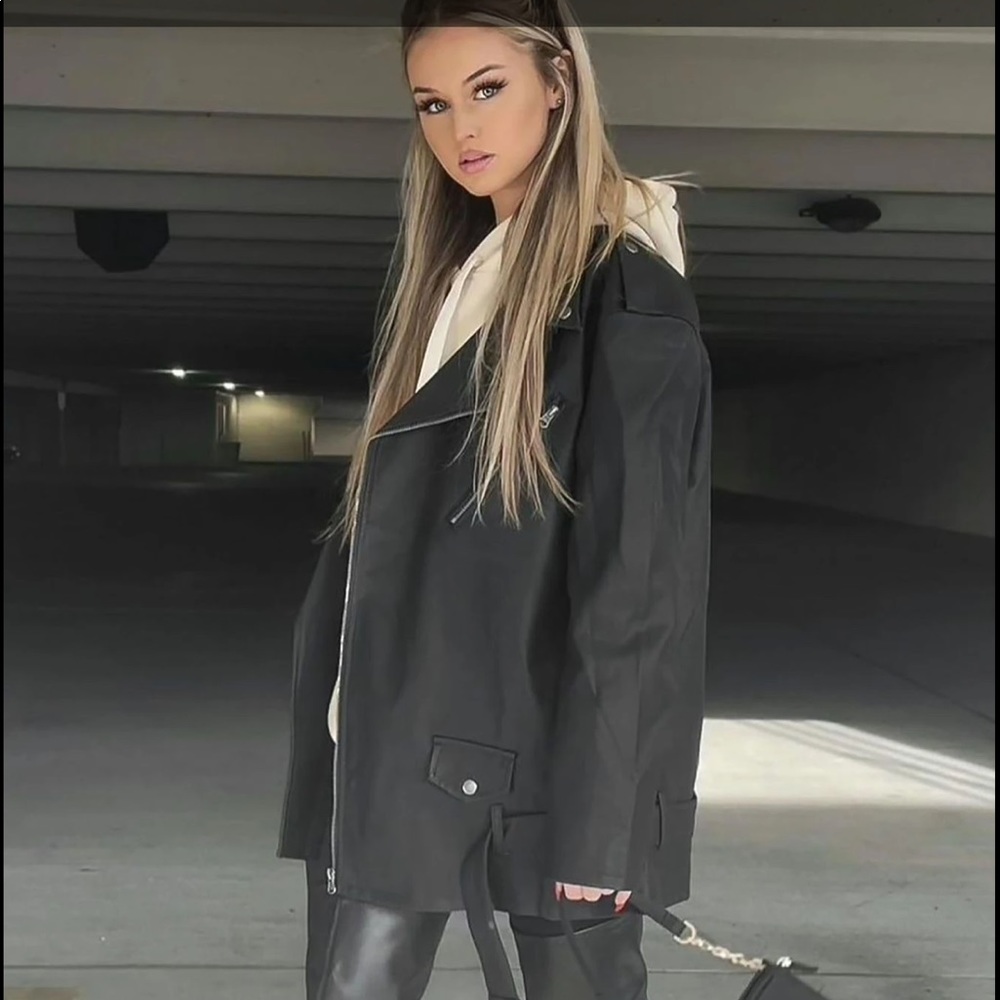 Faux leather jacket